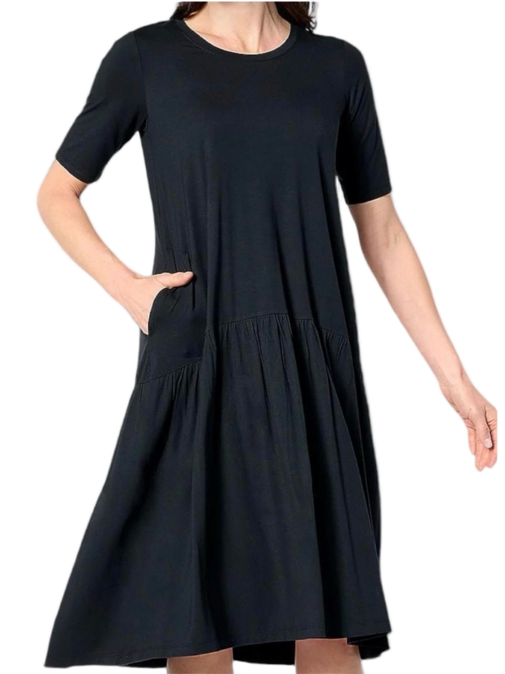 353. NWOT WOMENS LOGO BY LORI GOLDSTEIN XLP DETAIL DRESS - Picture 2 of 6